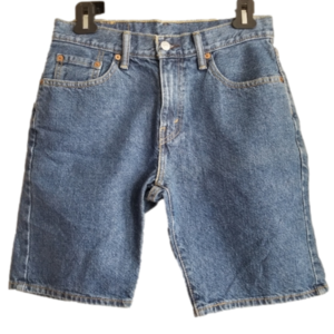 Levi's 505 Shorts High Rise Blue Medium Wash Denim Jean Shorts Size 29